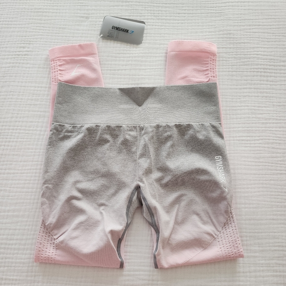 Gymshark Pink and Gray Ombre Leggings NEW LIGHT GREY CHALK PINK - Picture 9 of 9